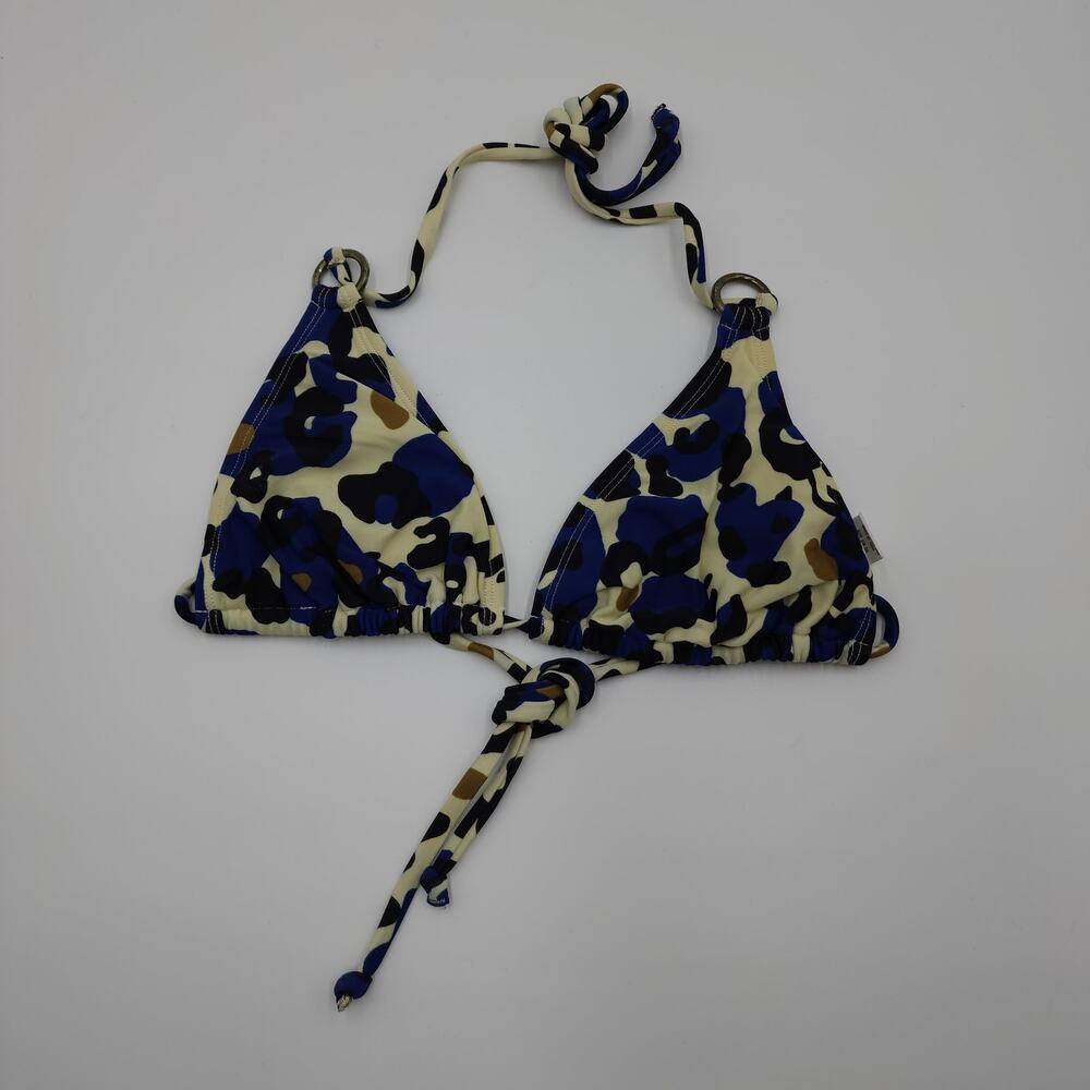 Old Navy Leopard Print Triangle Halter Bikini Top Size S